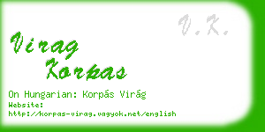 virag korpas business card